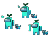 NOT WORKING; WILL REUPLOAD Among Us Cyan W/ Sprout Hat & Doggocursor set teaser
