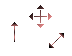 Black with Transparent Red Cursor Set thumbnail