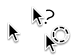 Esquema de Cursores Branco e Preto Simples Cursor Set thumbnail