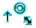 Flashing Neon Aqua and Black Cursor Set thumbnail