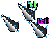 Glitter Blue Cursor Set thumbnail