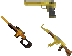 Realistic Golden Guns Cursor Set thumbnail