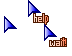 New Mini Blue Wedgie Cursor Set thumbnail