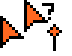 Pixelated orange Cursor Set thumbnail
