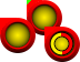 Red - yellow metallic Cursor Set thumbnail