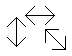 Simplistic Horizontal, Vertical & Diagonal Resize Selectors Cursor Set thumbnail