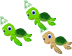 cute green turtle Cursor Set thumbnail