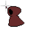 brown 8-bit hooded cape normal select.ani Preview