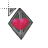 pyramid head heart bling left select.ani Preview