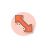 Diagonal Resize 1 Orange Circle.cur Preview
