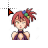 red hair girl cursor.cur Preview