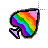 rainbow spade left select.cur Preview