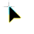 Yellow and Light Blue Carbon Fiber.cur Preview