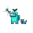 (Diag Resize 1) Among Us Cyan with Dog Pet & Sprout Hat.ani Preview