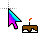 blue and pink cake cursor.cur Preview