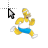 homer working out.cur Preview