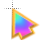Right Flowing Rainbow Gold 2 Arrow2.cur Preview