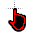 Red Inline link.cur Preview