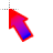 Red and blue pointy normal.cur Preview