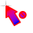 Red and blue pointy unavaible.cur Preview