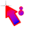 Red and blue pointy person.cur Preview