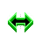 Flashing Neon Green and Black HORIZONTAL Resize.ani Preview