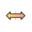 Pink and Yellow Horizontal Resize 2.cur Preview