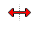 Horizontal resize Aero red.cur Preview
