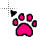 Rainbow paw print.ani Preview