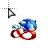 sonic mouse icon.ani Preview