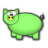 Piggie o,O - Green Blk.ico Preview
