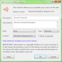 Upload cursor to the online library