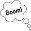 Comic bubble logo
